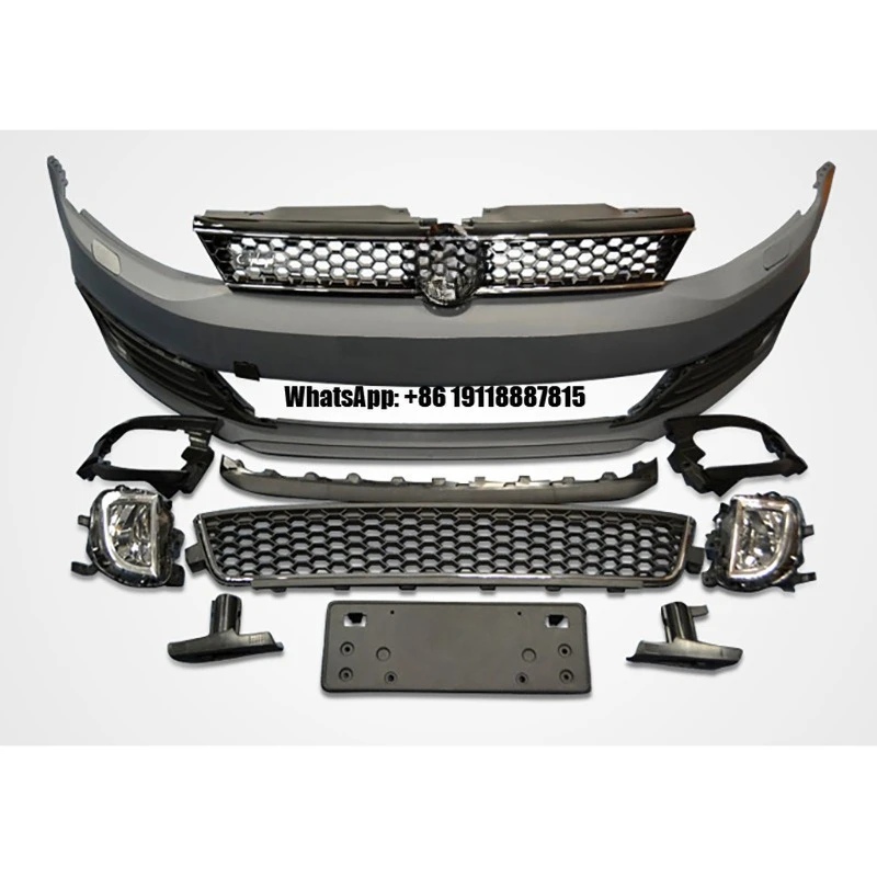 

Suitable 12-14 for Volkswagen Sagitar Modified Large Bumper Front Bumper Assembly, Rear air Deflector Grille