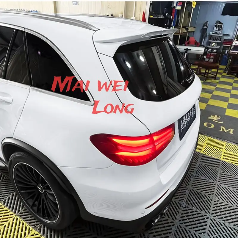 For Mercedes Benz GLC M Style Rear Roof Spoiler Wings X253 GLC 250 300 350 GLC43 AMG Carnard Splitter Body Kit 2015-2022