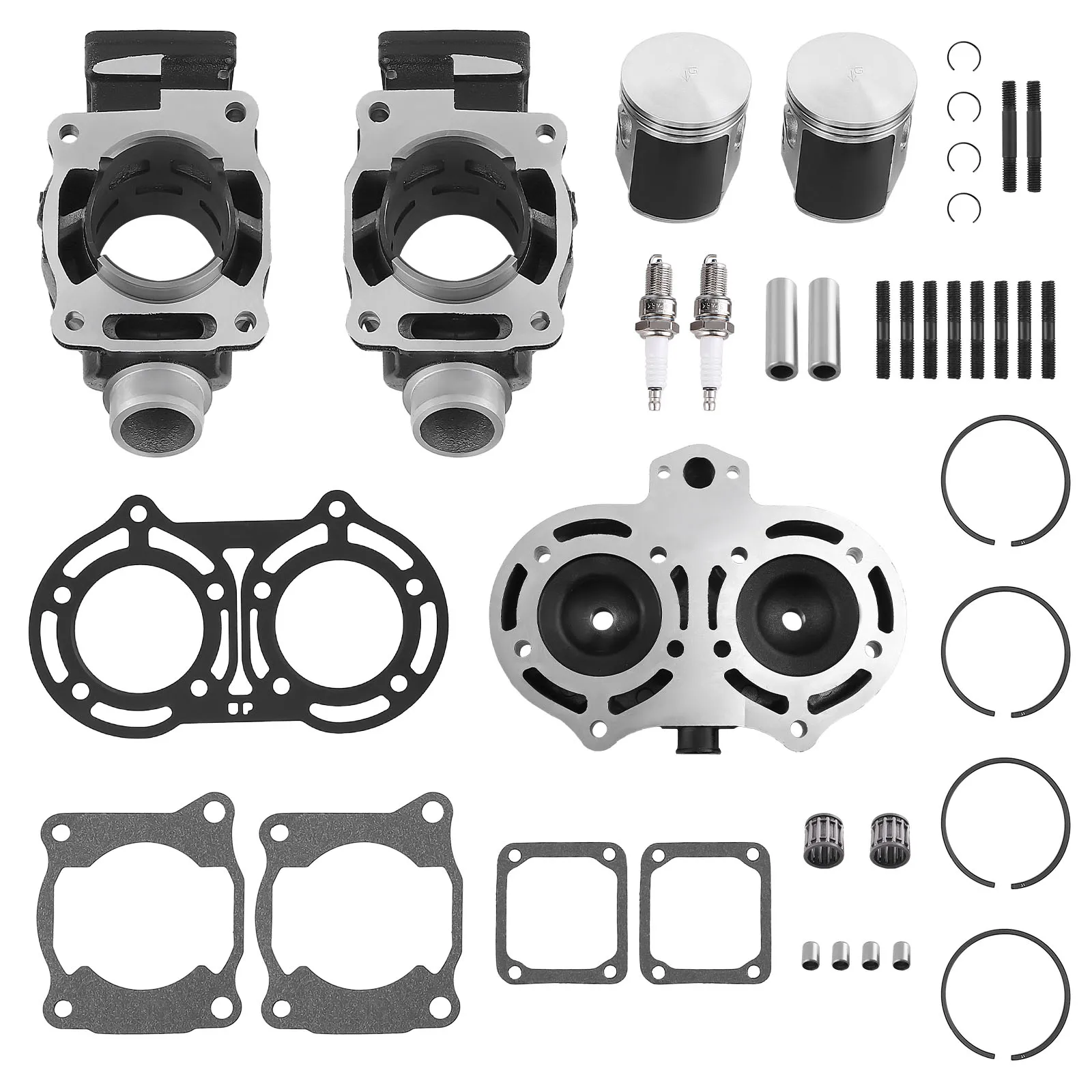 Cylinder Head Pistons Gasket Top End Set For 1987-2006 Yamaha Banshee 350