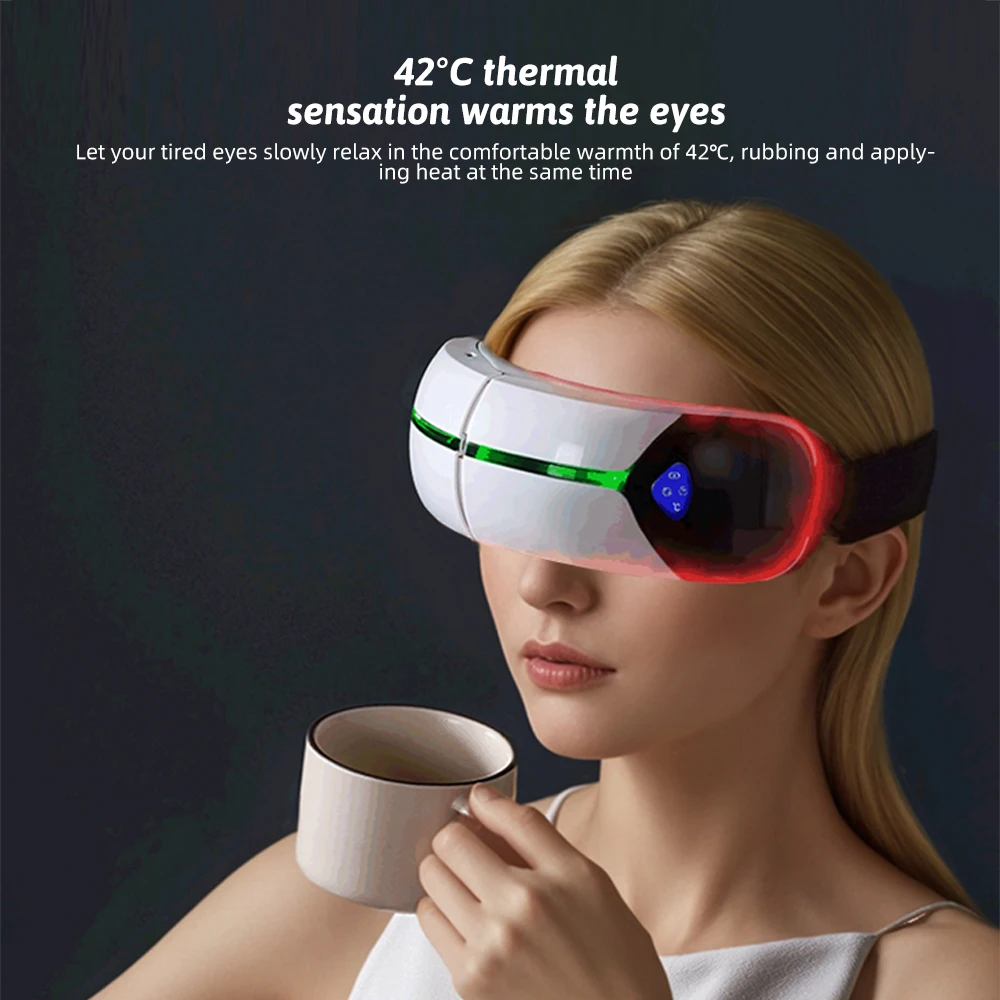 2025 مبيعا صغير ذكي الاهتزاز ضغط الهواء الأسطوانة العين مدلك جديد آلة تخفيف التوتر رئيس مدلك