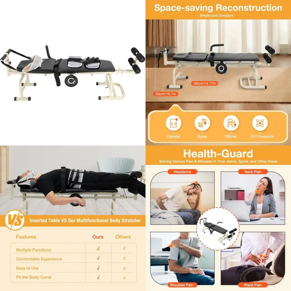 طاولة تدليك قابلة للتعديل مع جر قطني وعنق الرحم لعلاج التمدد واسترخاء الجسم #1