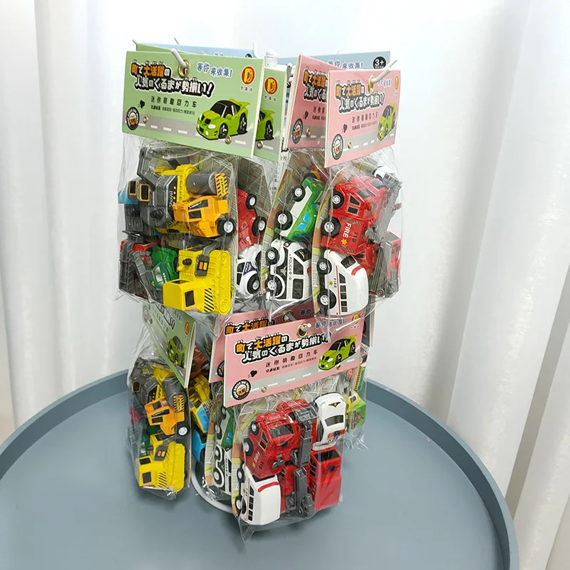 6 pezzi mini inerziale tirare indietro set di auto di ingegneria bambino bambini giocattoli di cartone animato regalo di compleanno consegna casuale