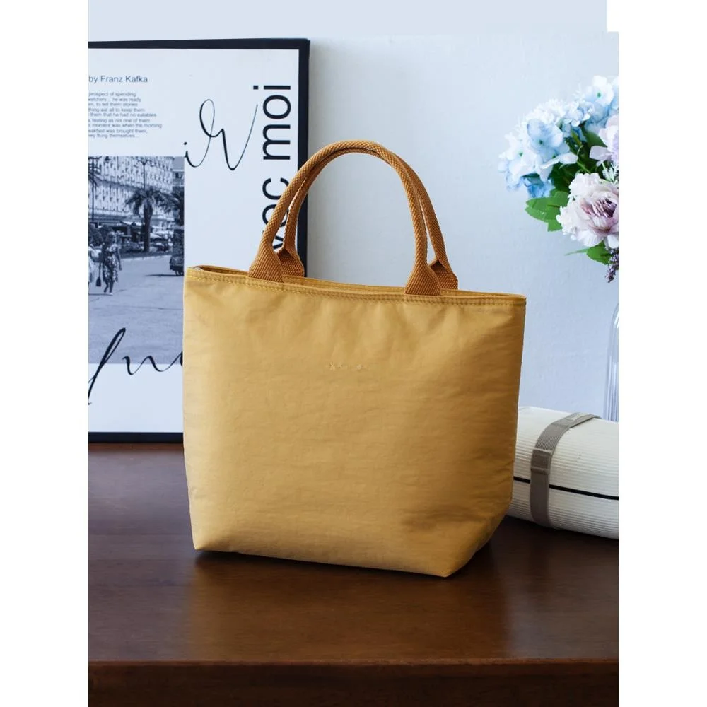 Bolsa Casual Feminina Isolada e Reforçada, Multiuso, Estilo Japonês Fresco, Pequena Bolsa de Tecido para Organização de Almoço