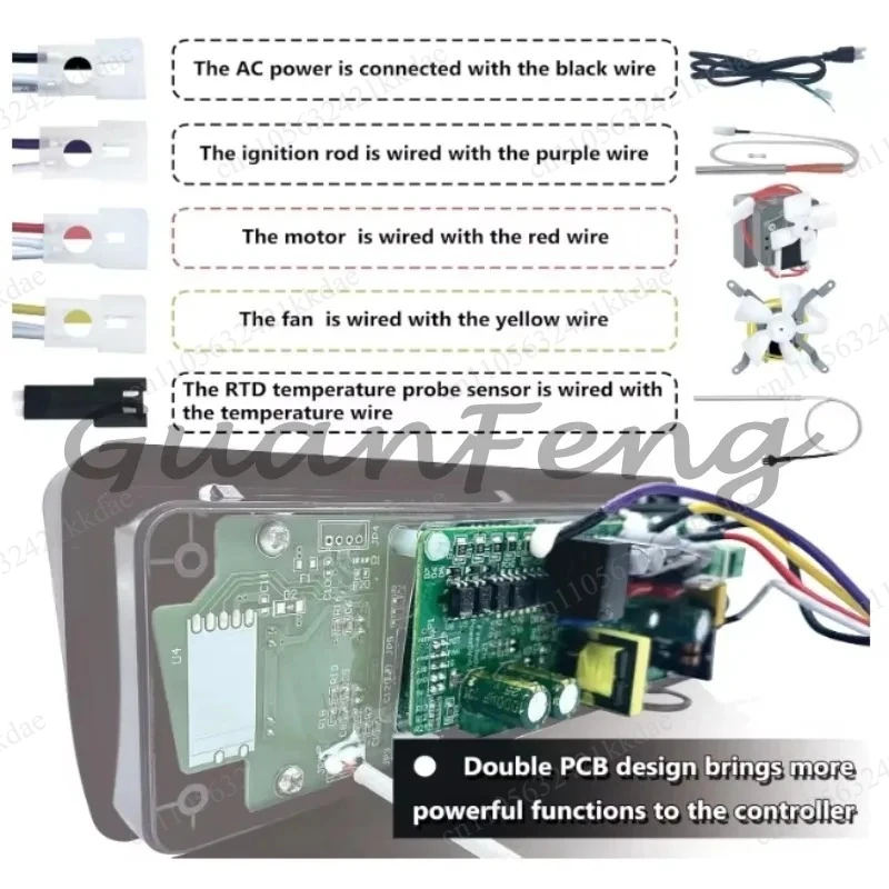 WIFI &BLE Control  Wood Pellet Smoker BBQ Grill PID Controller  for Traeger
