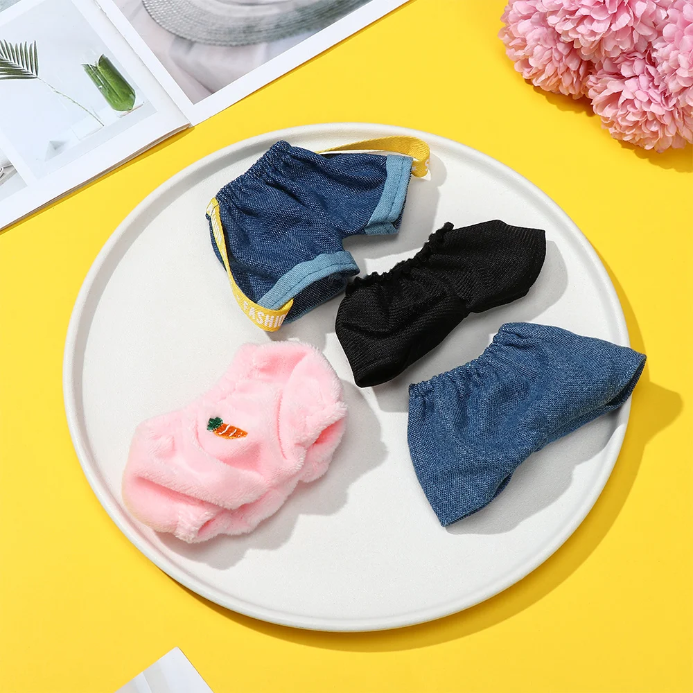 20CM Plush Doll Pants Cute Cartoon Plush Underwear Fashion Jeans Shorts Casual Wears For Idol Dolls Accessories Kids Toys