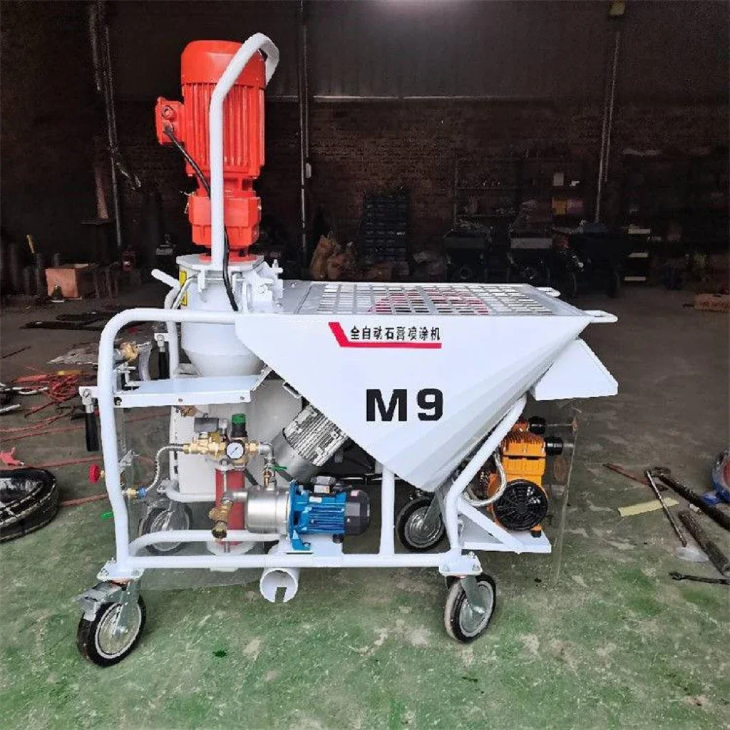 The fully automatic M9 advanced gypsum mortar spraying machine  Dry Powder Plaster Spraying Gypsum Base Spray Machine