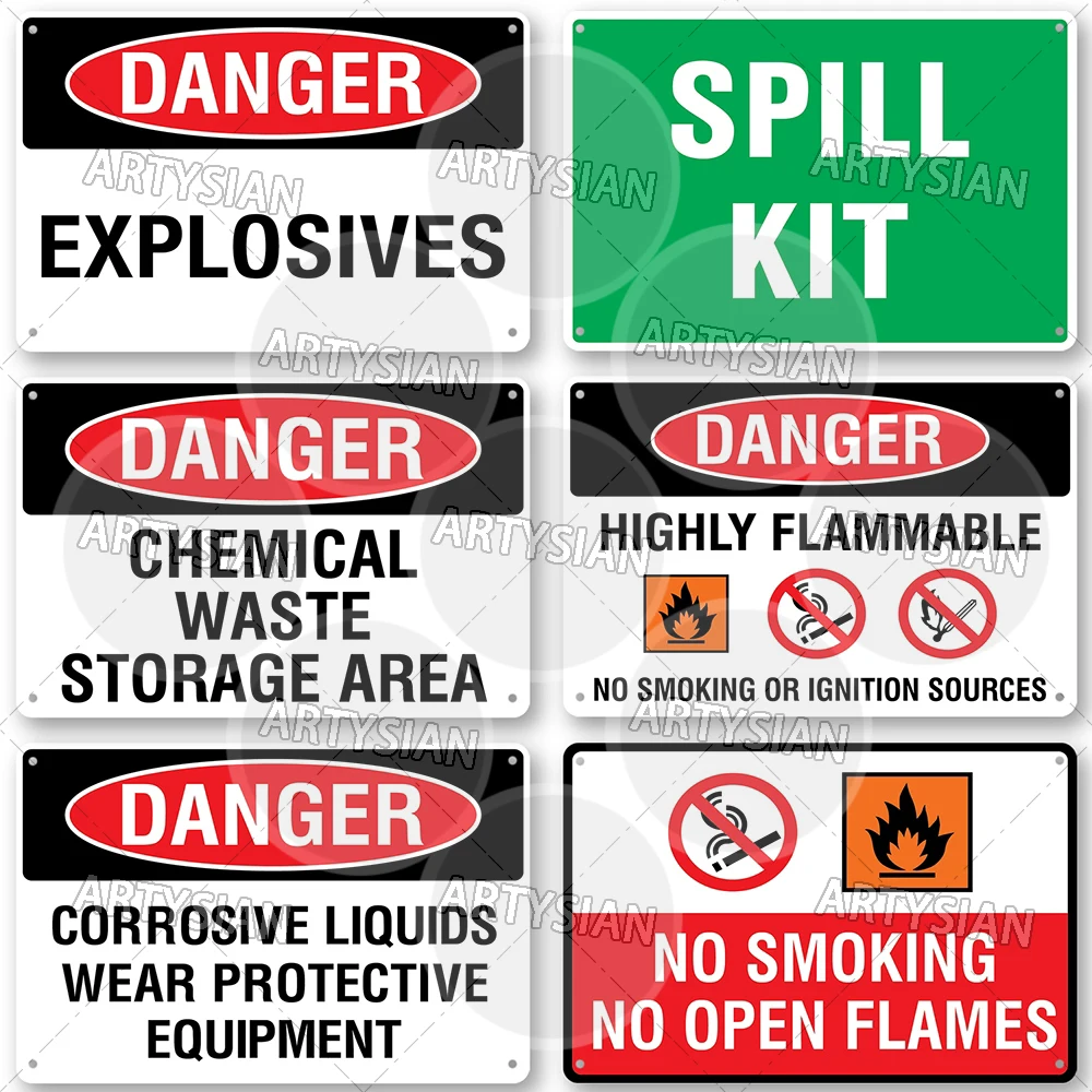 Biological Hazchem Sign Arsenical Pesticides Warning Plaque Corrosive Liquid Diesel Fill Point Toxic Material Farm Hazard Poster