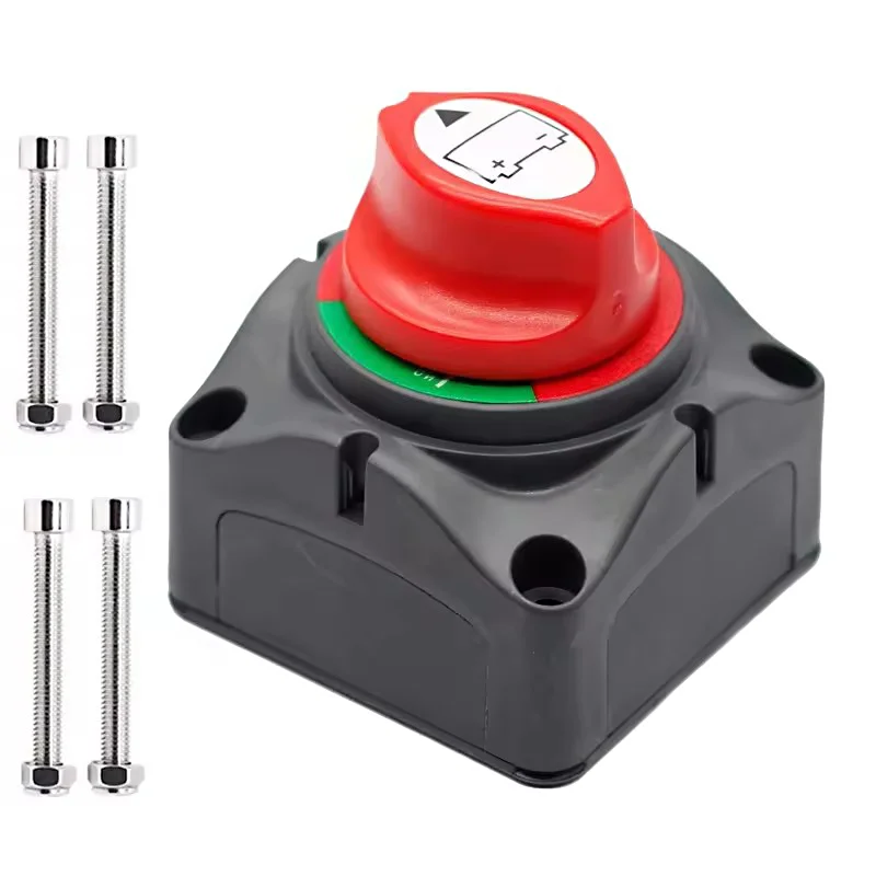 Battery Disconnect Switch 12V 48V RV Car Marine Battery Switch Copper Battery Cut Off Switch for Boat ATV UTV Vehicles