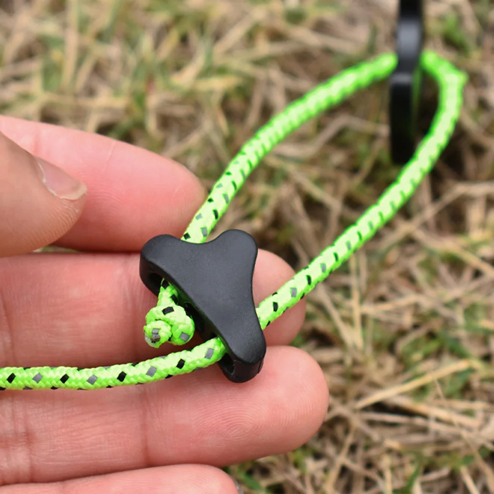 

50Pcs Outdoor Tent Rope Adjuster Plastic Cord Buckle Parachute Cord Fastener Wind Rope Buckle Camping Gear Camping Supplies
