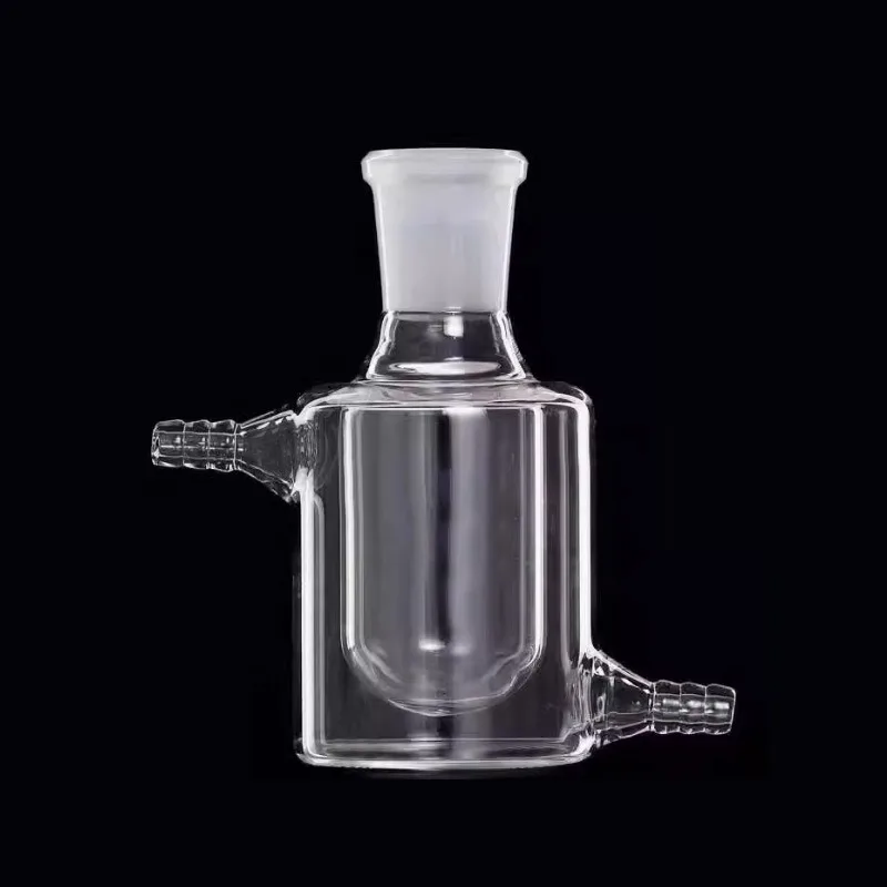 High temperature resistant quartz single mouth three mouth four mouth jacket reaction bottle double glass reactor