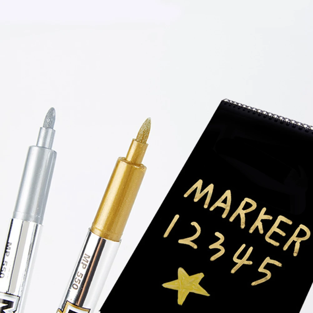 

6pcs Paint Marker Drawing Calligraphy Coloring Washable Long Marker Signature Pens Pens Lasting Plastic Glass Ceramic