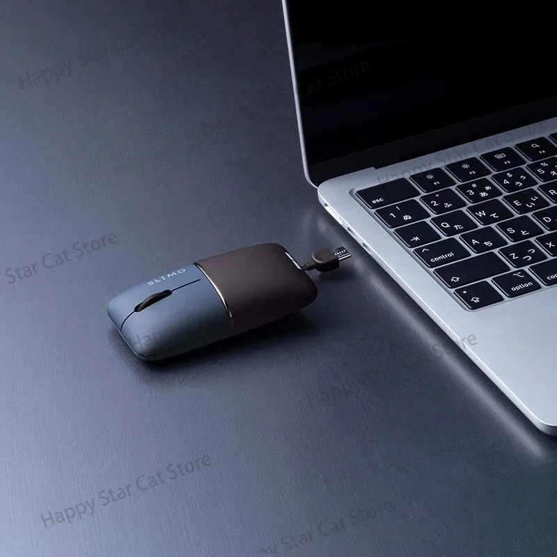 Wireless mouse ultra-thin rechargeable dual-mode mouse with symmetrical design for left and right Bluetooth mouse