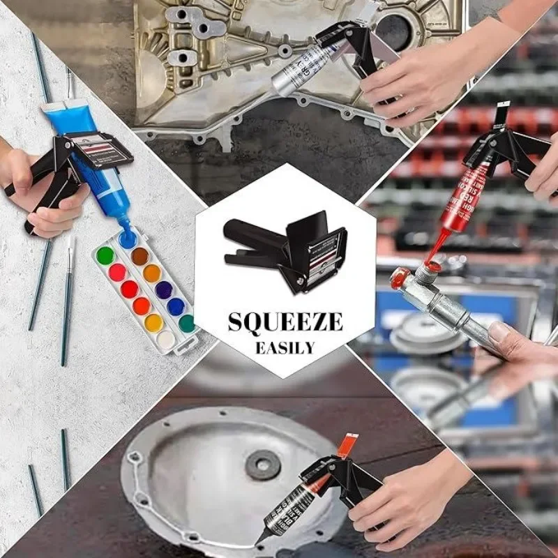Manual Tube Extrusion Squeezer Dispenser, Industrial Tool for Silicone Sealant & Adhesive, Car Repair Tool to Save Materials