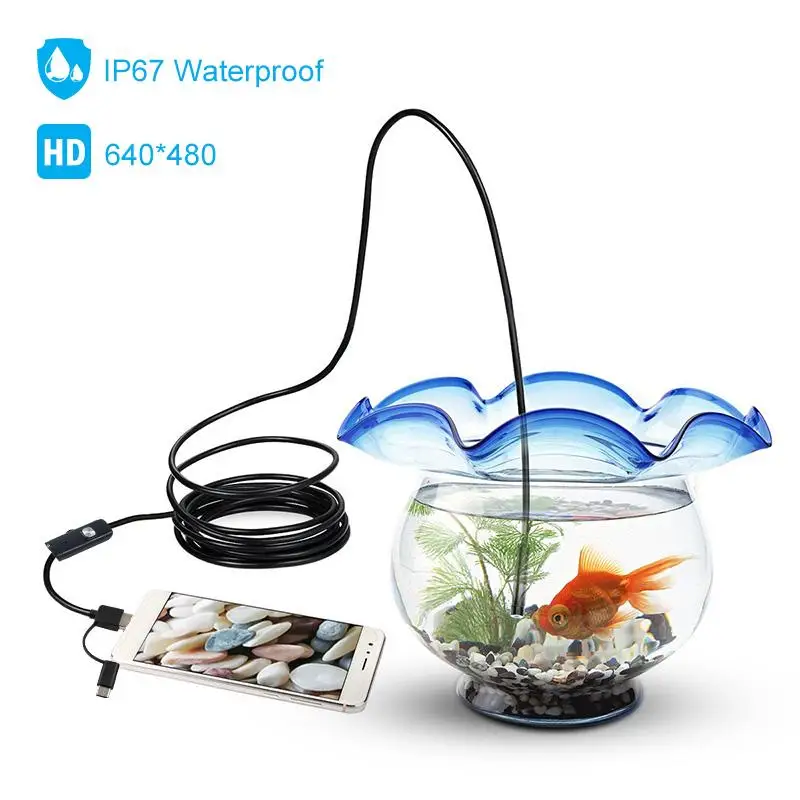 5.5MM 3in1 Android Endoscope IP67 Waterproof Comes with Various Accessories Industrial Pipeline Dredging Underwater Camera