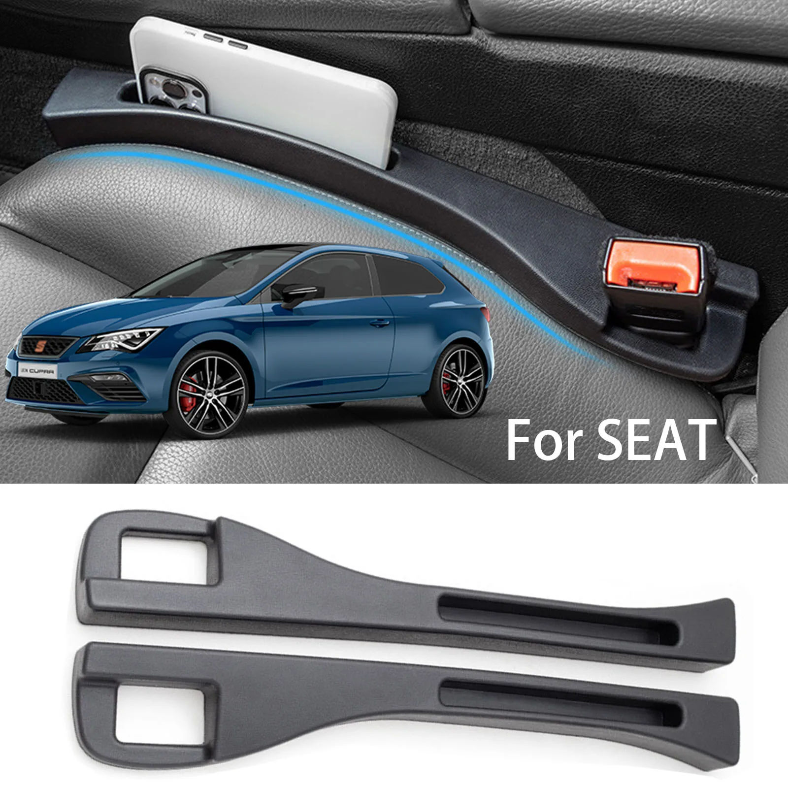 For SEAT Ibiza León MK1 MK2 MK3 Arona Tarraco Cupra León R ST Car Seat Crevice Organizer Storage Seat Gap Filler Accessories