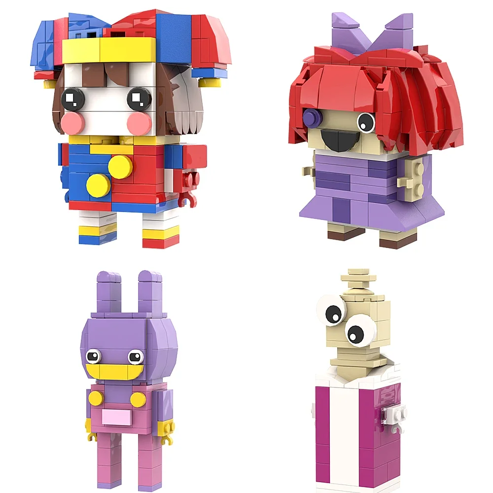 Gobricks The Amazing Digital Circus Pomni Jax Bricks Cartoon Toys The Amazing Digital Circus Clown Figure Building Blocks Git