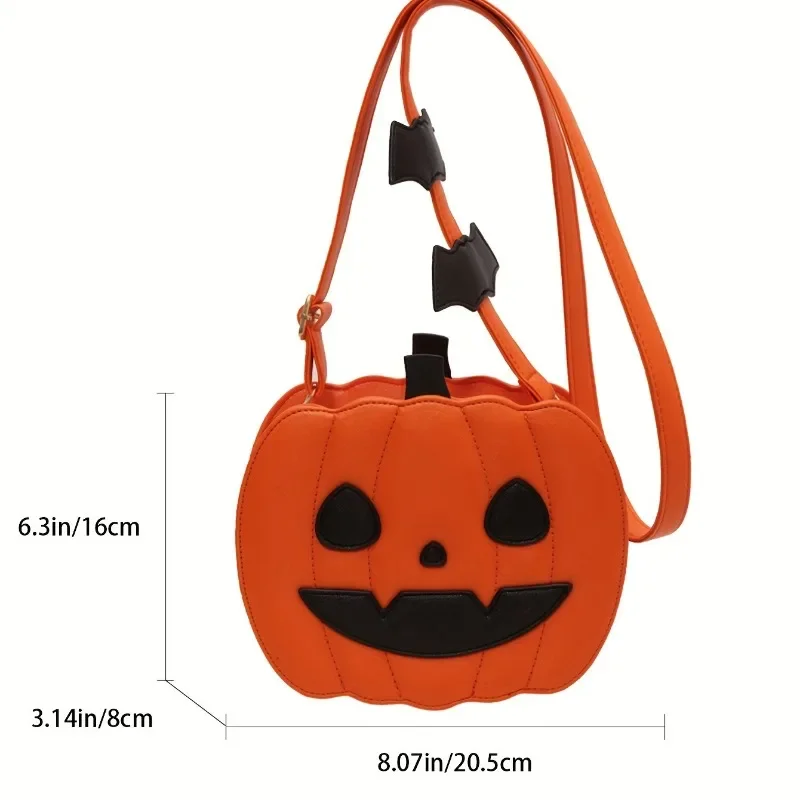 Enchanting Halloween Pumpkin  Bag  Devilish Style with Ghost Skull Accent  Fashion Purse for Women & Girls