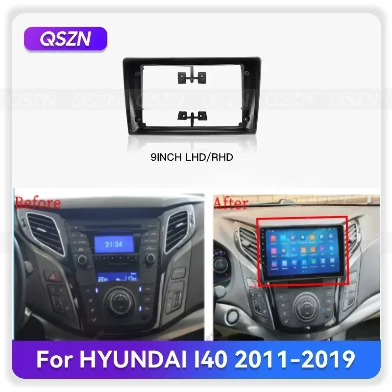 9 Inch For HYUNDAI I40 2011-2019 CAR Radio Android Stereo 2 Din Head Unit  Navigation Player Fascias Panel Casing Frame Cover