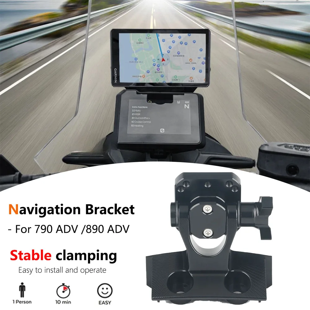 

For 790ADV 890ADV 790 890 ADV Adventure 2023 2024-UP Motorcycle Driving Recorder GPS Phone Navigation Bracket Holder Mount Stand