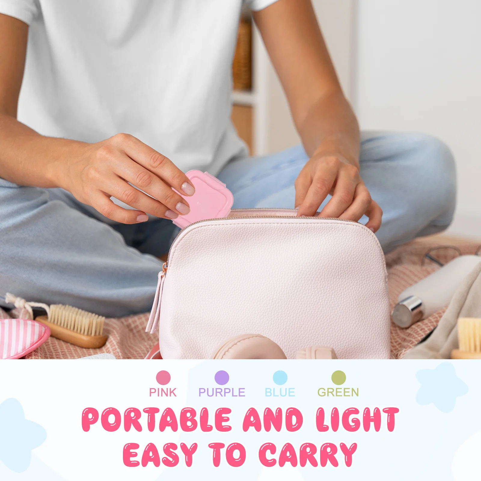 4 قطعة 6cm2.36in متعددة الوظائف مختومة الحاويات للوجبات الخفيفة الفواكه الحبوب المطبخ تخزين موزع صناديق مختومة الحفاظات