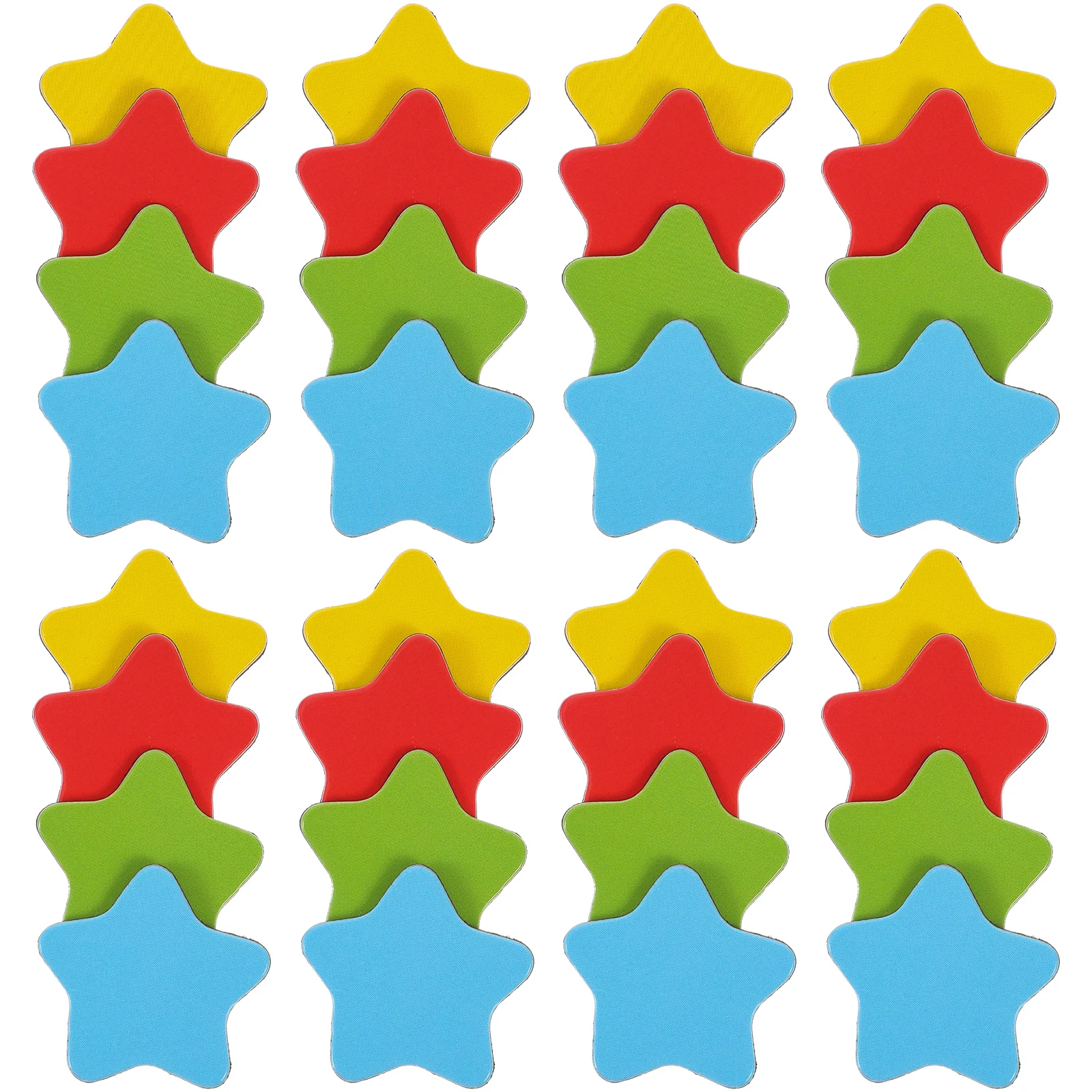 

80pcs Star Magnets Soft Magnetic Decorations for Classroom Office Fridge Blue Green Red Yellow per Bag Total 4 Bags