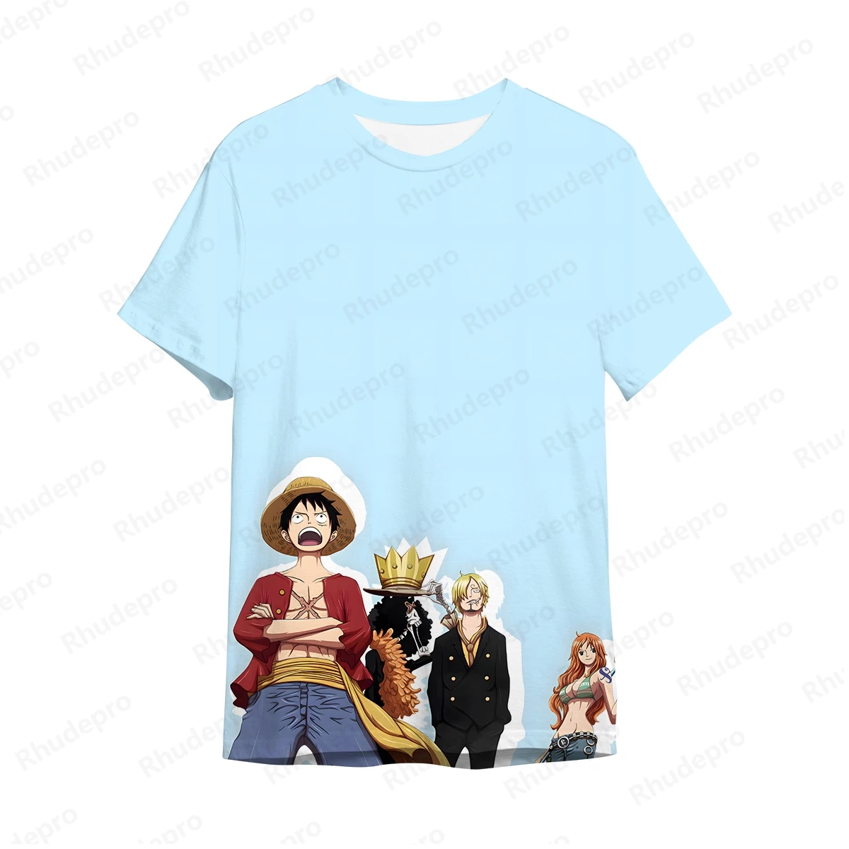 Camiseta de anime de peça única masculina e feminina, camiseta de rua infantil, top grande, cosplay, macaco D, verão, 2024 Luffy Luffy