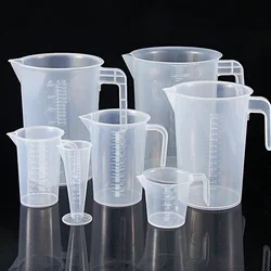 Transparent Plastic Measuring Cup Baking Tool with Scale  Large Capacity Measuring Cylinder Kitchen Baking Laboratory Beaker