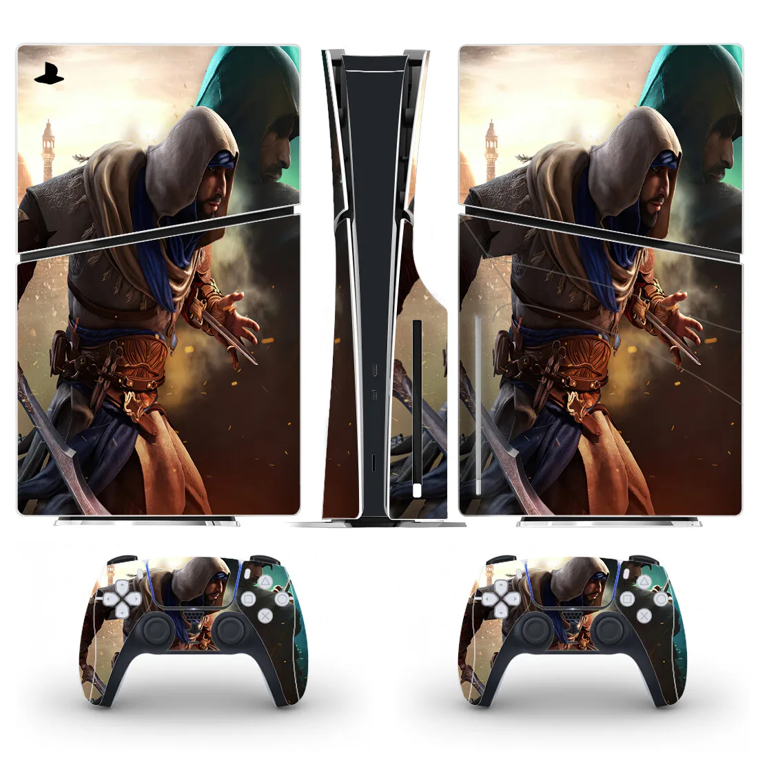 Nuovo gioco PS5 Slim Disc Skin Sticker decalcomania Cover per Console e 2 controller PS5 Slim Disk Skin Sticker Vinyl