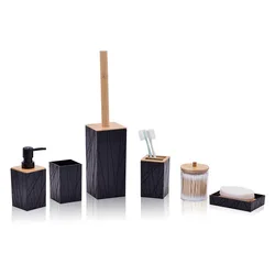 Set di accessori per il bagno Set di lavaggio del bagno accessori per la casa personalizzati in acrilico creativo scopino per wc Dispenser di sapone