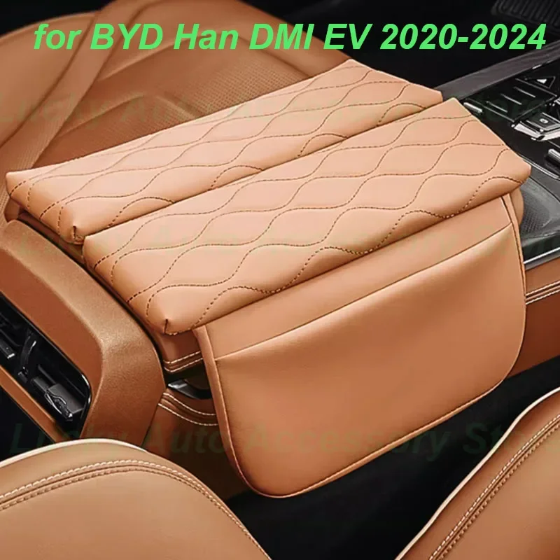 Car Center Armrest Heightening Pads for BYD Han DMI EV 2020-2024 Armrest Protective Cover Case Protector Interior Accessories