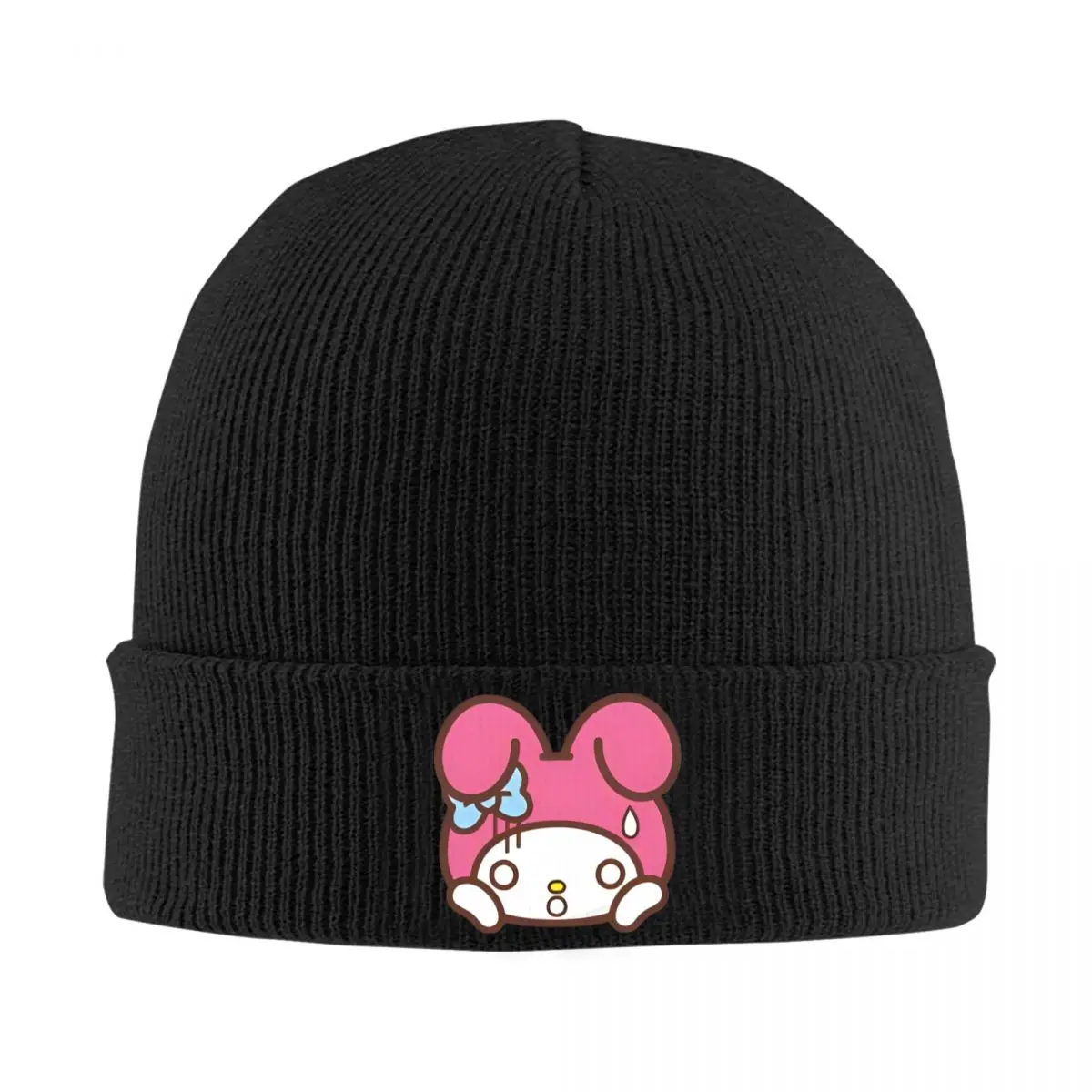 Scary My Melody Cute Cartoon Knitted Hat Autumn Winter Skullies Beanies Warm Japanese Anime My Melo Cap Men Women Acrylic Bonnet