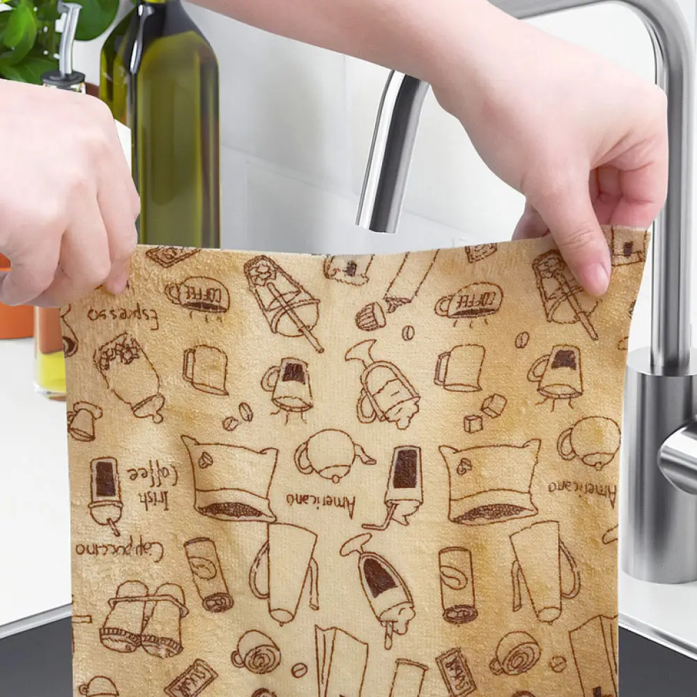 Kitchen Cleaning Cloth Roll Thickened Microfiber Rag Absorbent Dish Towel For Home Daily Kitchenware Cleaning Projects