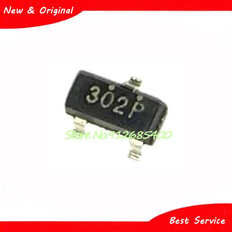 FDV302P 302, 25V, 120mA, SOT23, 신규 및 오리지널 재고, 10 개/몫