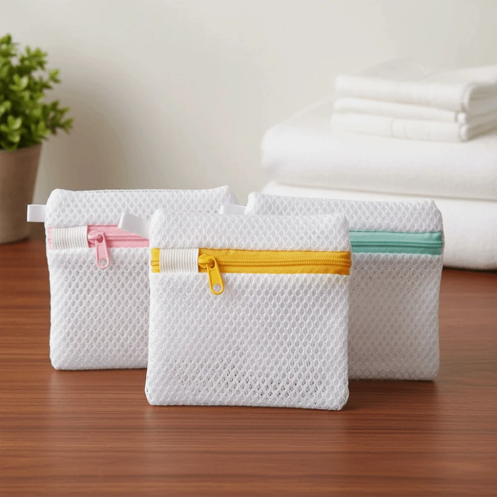 Mini Small Mesh Laundry Bag Mesh Polyester Scent Beads Special Bags Single-Layer Zipper Machine Zipper Bag Laundry Pods Storage view 2