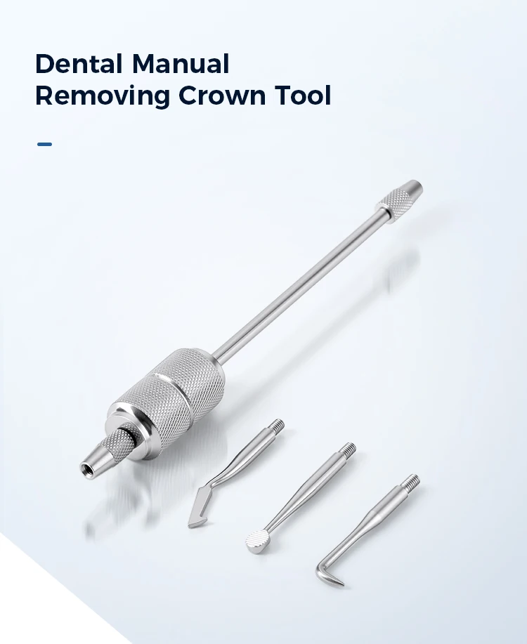 AZDENT Dental Crown Remover Kit Griff mit 3 Schlüsseln Tipps Edelstahl Zahnrestaurierungswerkzeug Zahnärzte Zahnmedizin Instrument – Detail 1