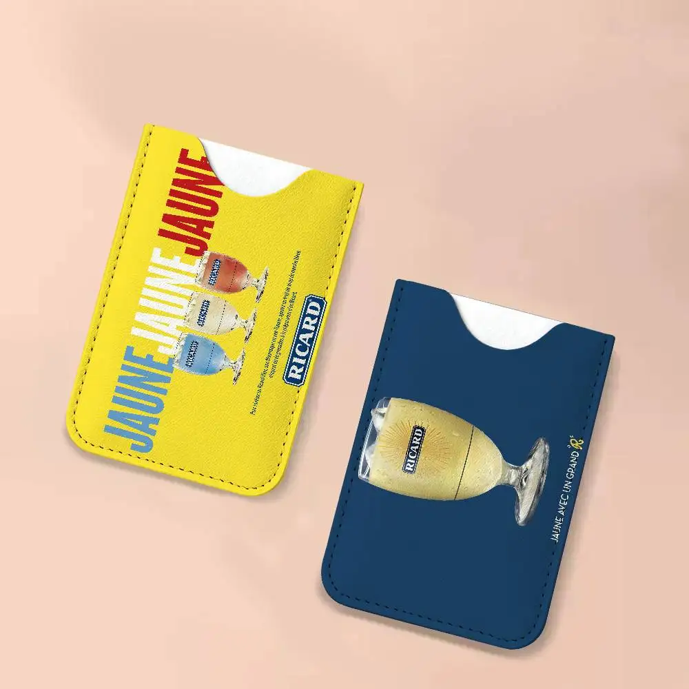 R-RicardS LOGO PU Leather Card Holder Ultra Slim Pocket Size ID Credit Card Storage Case Lightweight Organizer Office