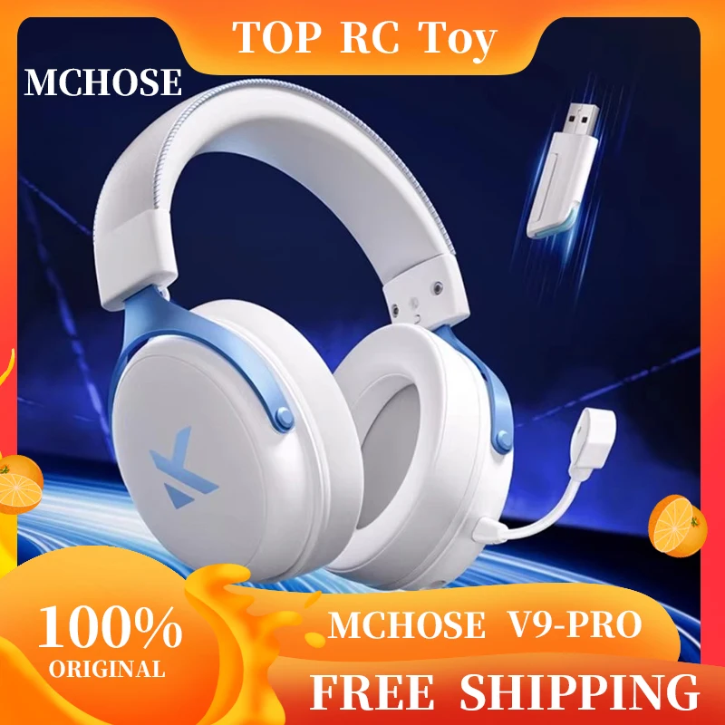 MCHOSE V9 Pro Headset Wireless Bluetooth Three Mode Microphone Noise Reduction Dynamic Low Delay Office Game Headset Gifts