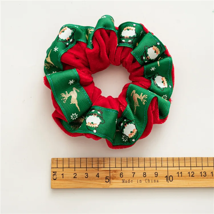 Christmas Hair Scrunchies Velvet Hairbands For Girls Sequins Bows Headband 2025 Women Trip DIY Accessories