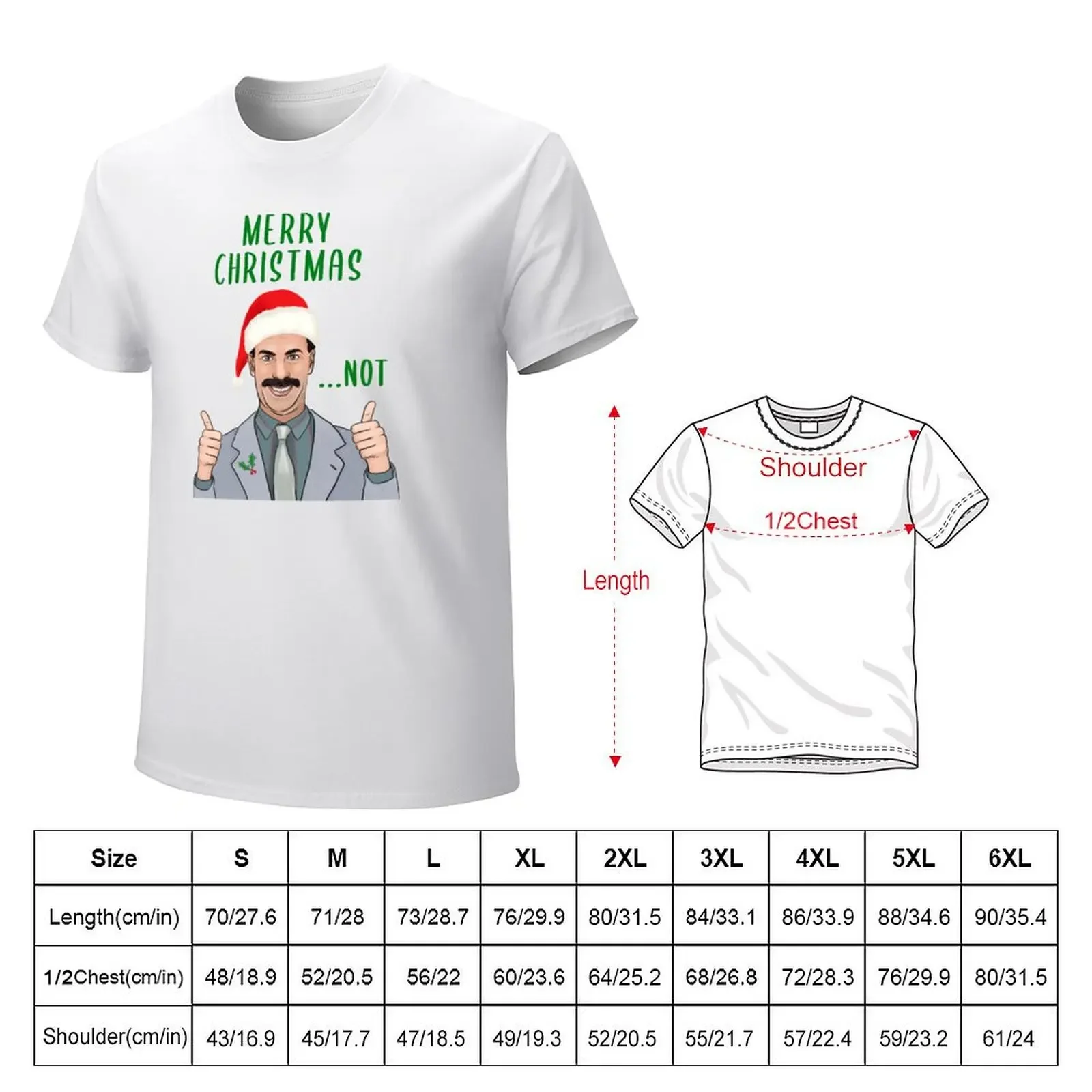 Borat Christmas card, jumper, tshirt T-Shirt tees plus size tops plain white t shirts men