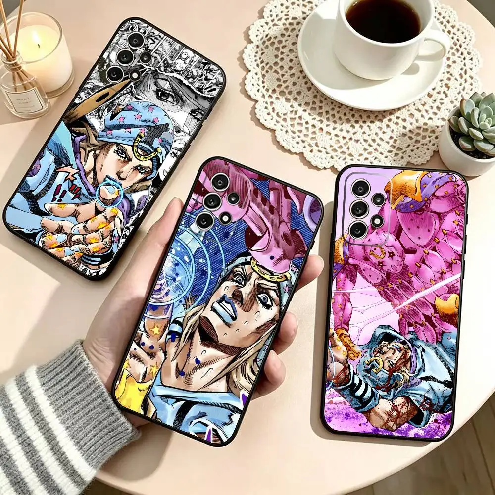 

SBR JOJO7 J-Johnny J-Joestar Phone Case Black Silicone Soft For Samsung S25,S24,S21,S22,S23,S30,Ultra,S20,Plus,Fe,Lite