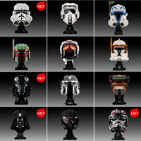 2025 NEW Stormtrooper TIE Fighter Pilot Darth Vader Kylo Ren AT-AT Driver Helmet Building Blocks Bricks Christmas Toys Gifts