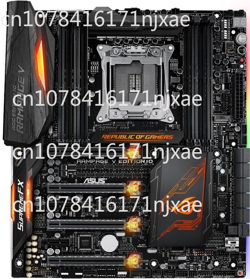 

used FOR ASUS ROG Rampage V Edition 10 x99 Motherboard Support 6950X R5E DDR4 128GB