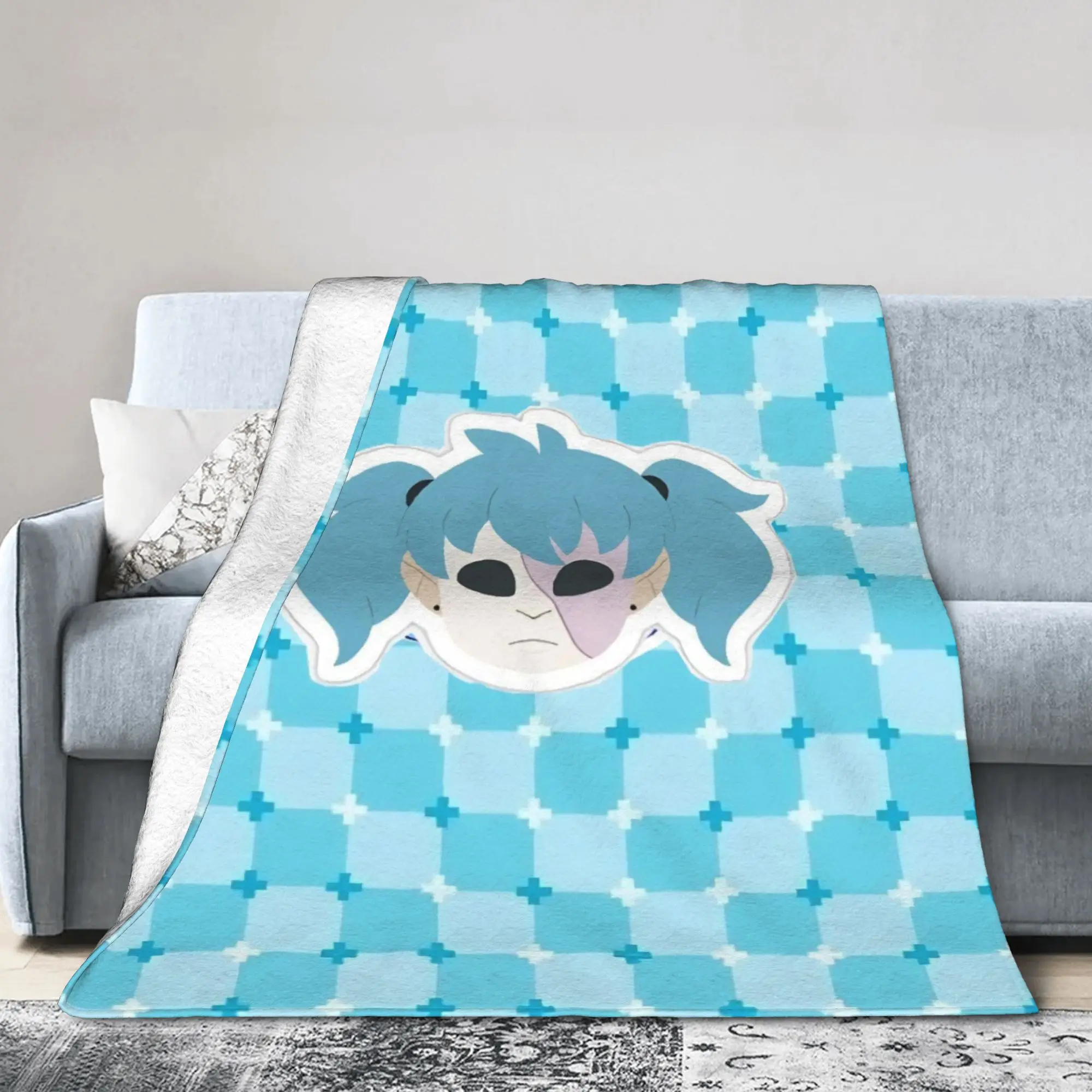 Sally Face Horro Game Blanket Coral Fleece Plush Summer Air Conditioning  Portable Throw Blankets for Sofa Travel Rug Piece