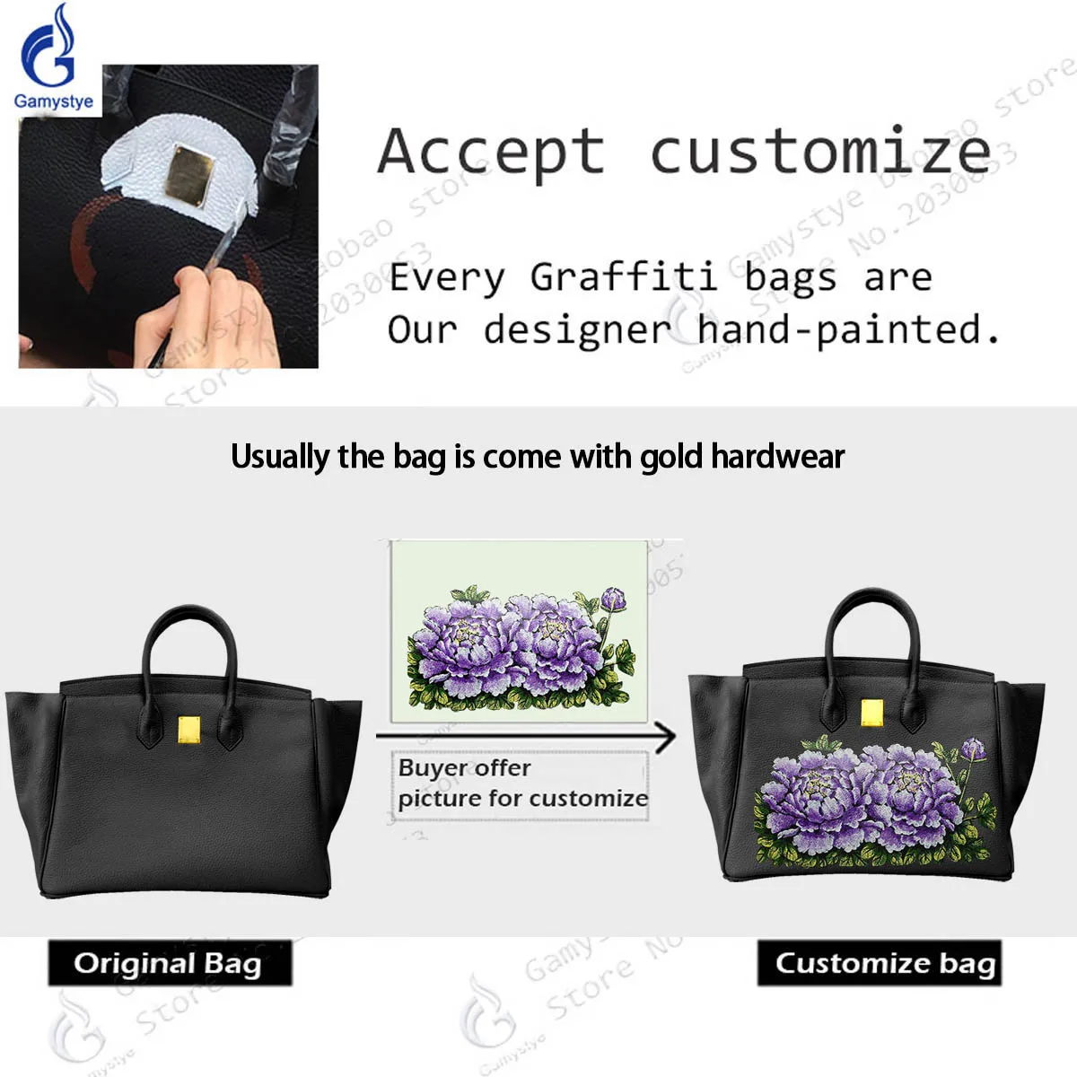 Street Artisc Hand Draw A colt with colorful fur Bags Ladies purses and handbags Messenger Clutch Totes Togo Leather Cowhide New