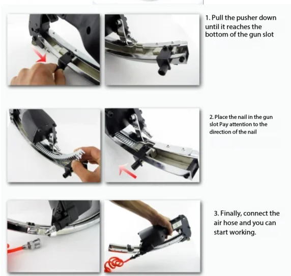 Mattress Bed Mesh Mat Clamp Gun Ground Cage Fishing Net Fastener M66 Pneumatic Clamp Gun