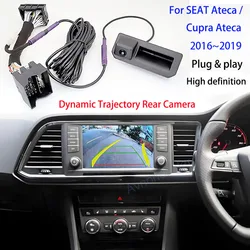 Canbus Dynamic Trajectory Rear View Camera For SEAT Ateca / Cupra Ateca 2016~2019 Car Reverse Camera Work With MIB STD2 Unit