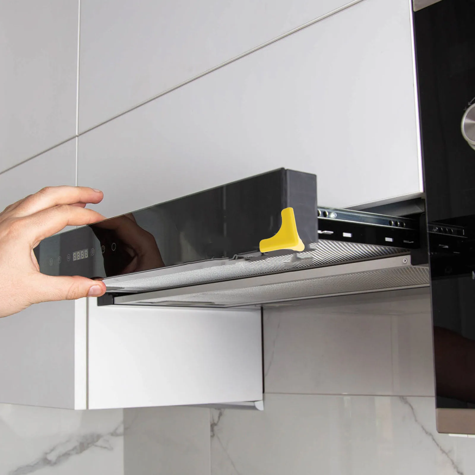 4 шт., защита для мебели, силиконовая защита для краев, угловые чехлы для стола, бамперы для вытяжки, защита для уголков стены, защитные колпачки