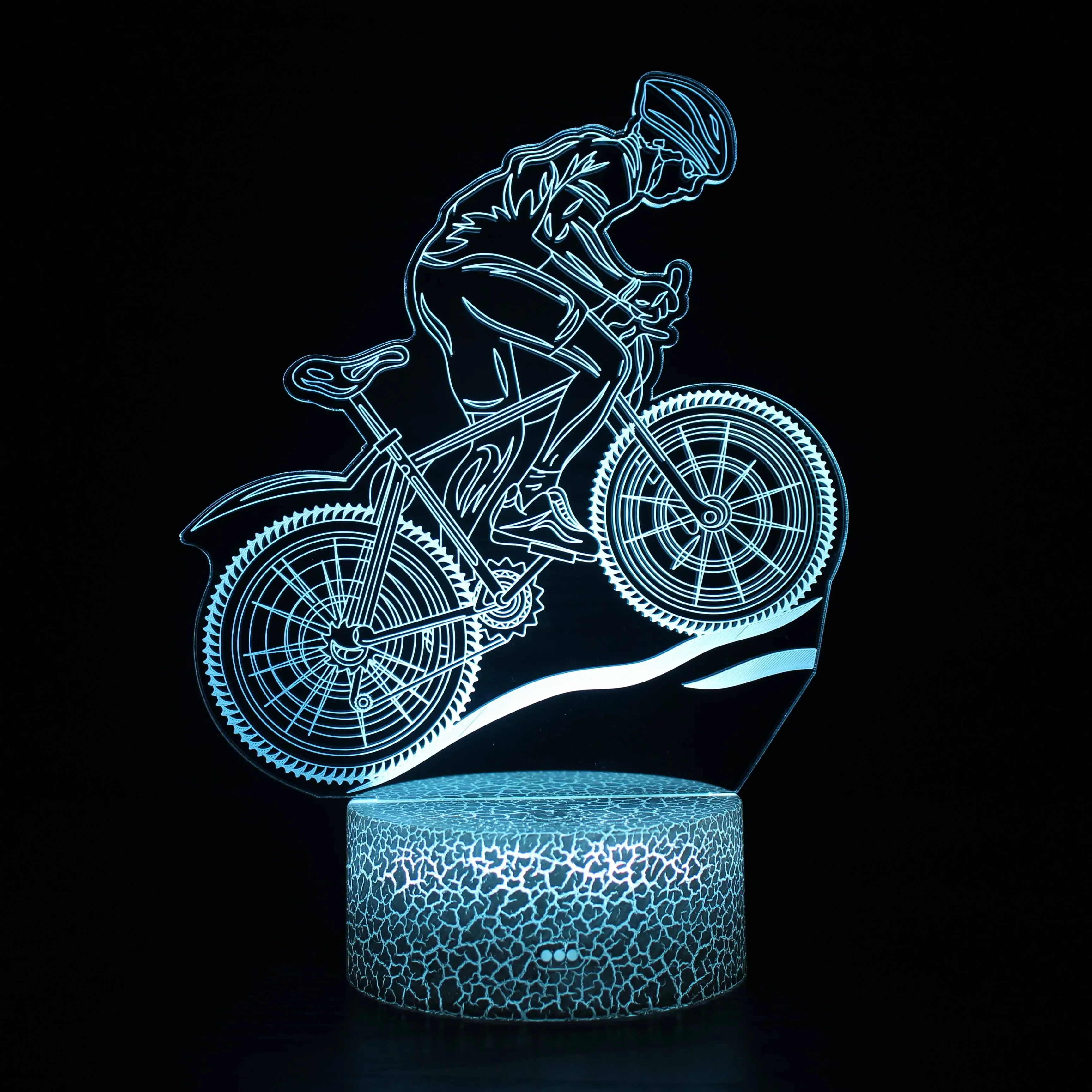 Nighdn 3D Illusion Lamp Motorcycle Series LED Night Light Bedroom Bedside Lamp Room Decor 7-kolorowy prezent dla dzieci i chłopców