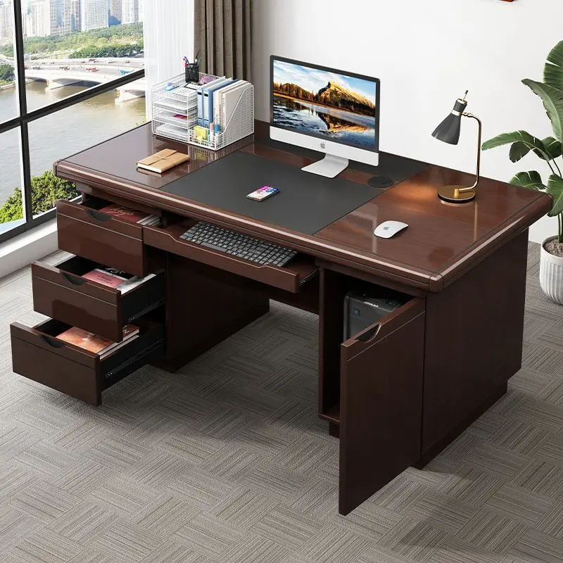 New Chinese computer desk, simple modern desk, with drawers, commercial desktop