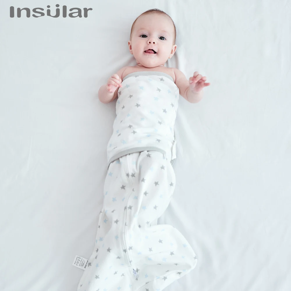 INSULAR Four Seasons Baby Pure Cotton Anti-shock Cocoon Sleeping Bag Baby Anti Kicking Newborn Holding Towel